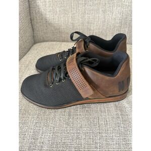 NOBULL Project Lifter Black Coffee Leather Weightlifting Shoes M 10.5/W 12